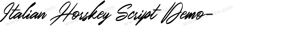 Italian Horskey Script Demo字体转换